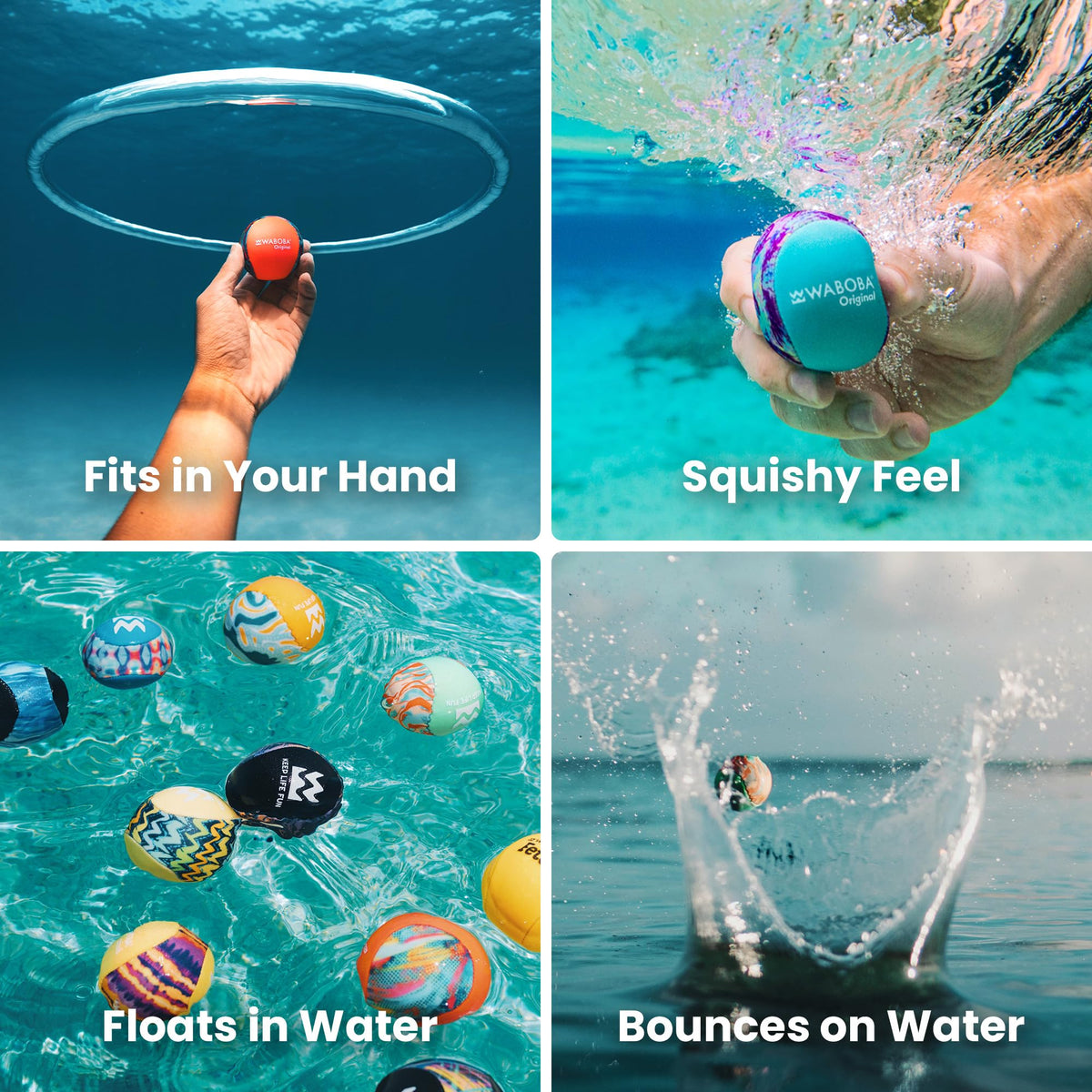 Premium gel core water bouncing toy by Waboba for pool games