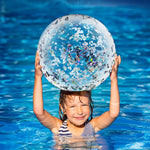 Civaner premium quality reusable glitter beach balls deflated layout
