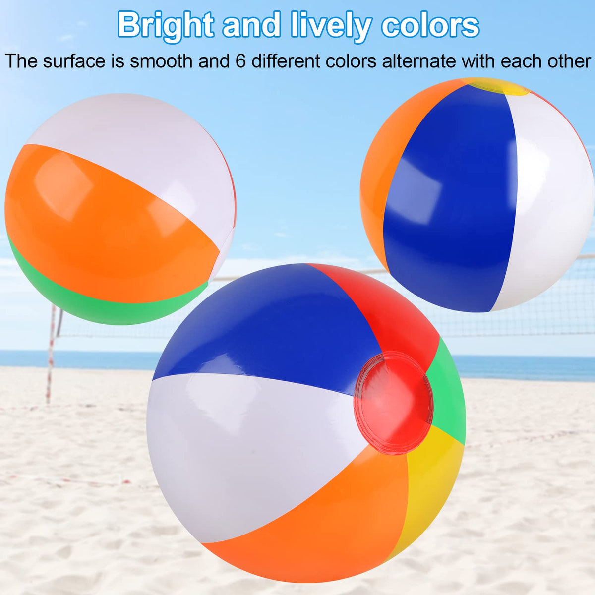 Close-up of the durable double-stitched PVC material on a ten-inch inflatable water toy.
