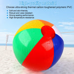 Deflated Rindion beach balls showing the compact size and portable packaging format.