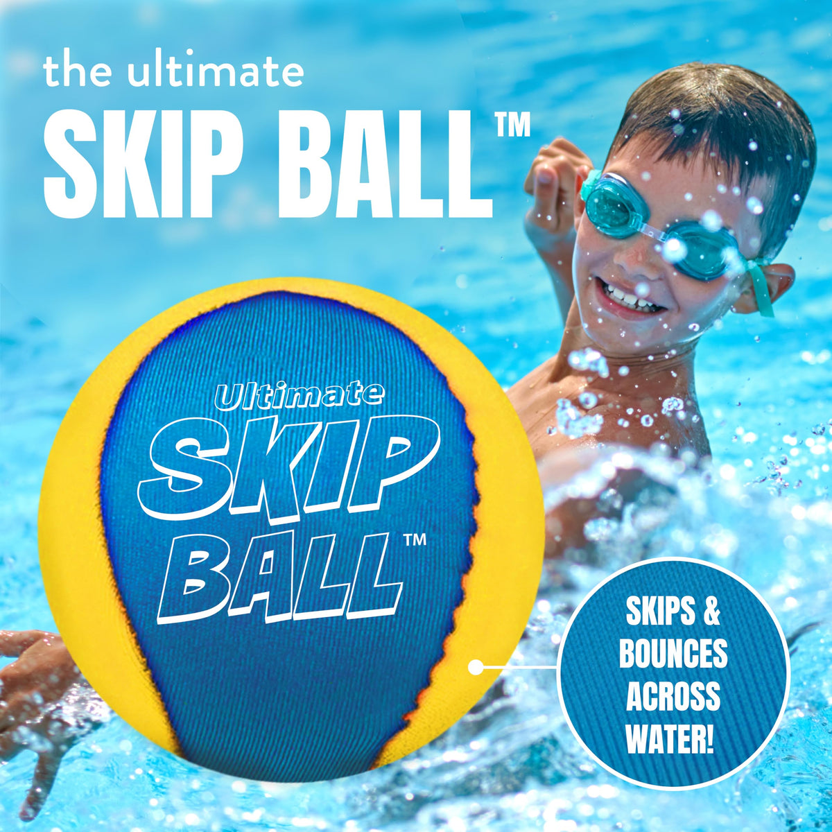 Activ Life water skipping ball pack with bonus skip disc for swimming pool games