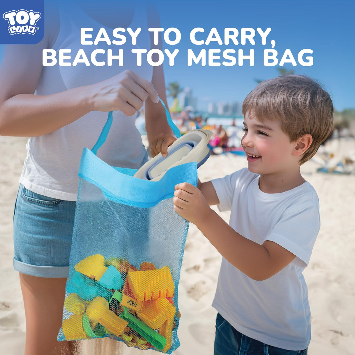 Diverse pieces of the Toy Life summer sandbox toy kit