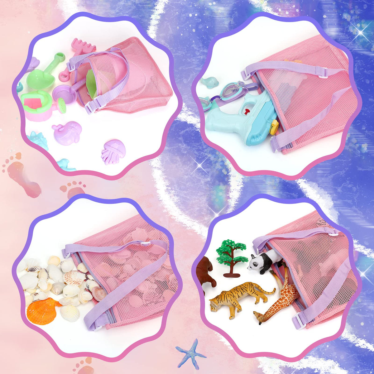 Tagitary beach toy set packed for travel and beach outings