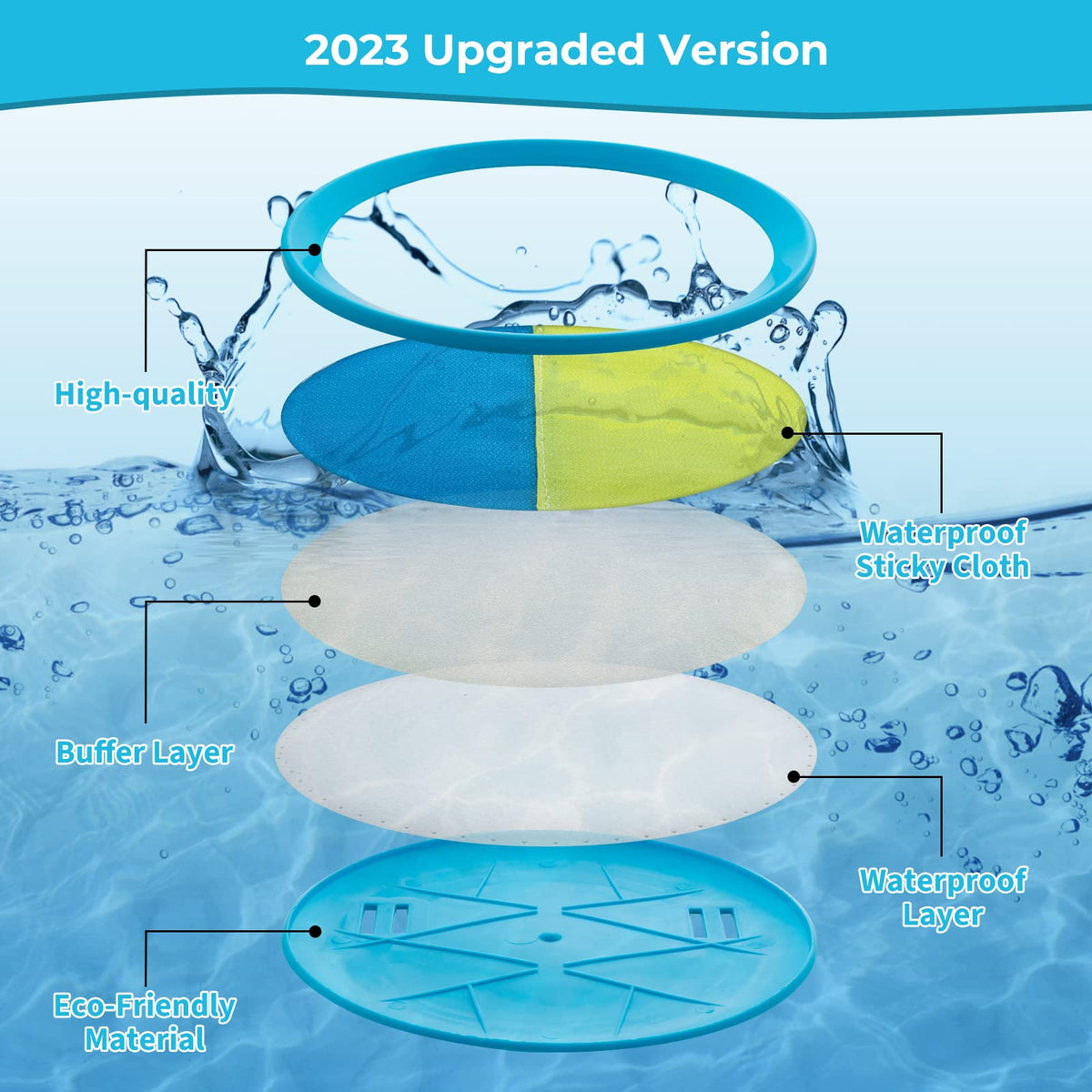 Aunnitery paddle game set components inside the included storage bag