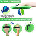 Close up of reinforced velcro paddle surface for toss game