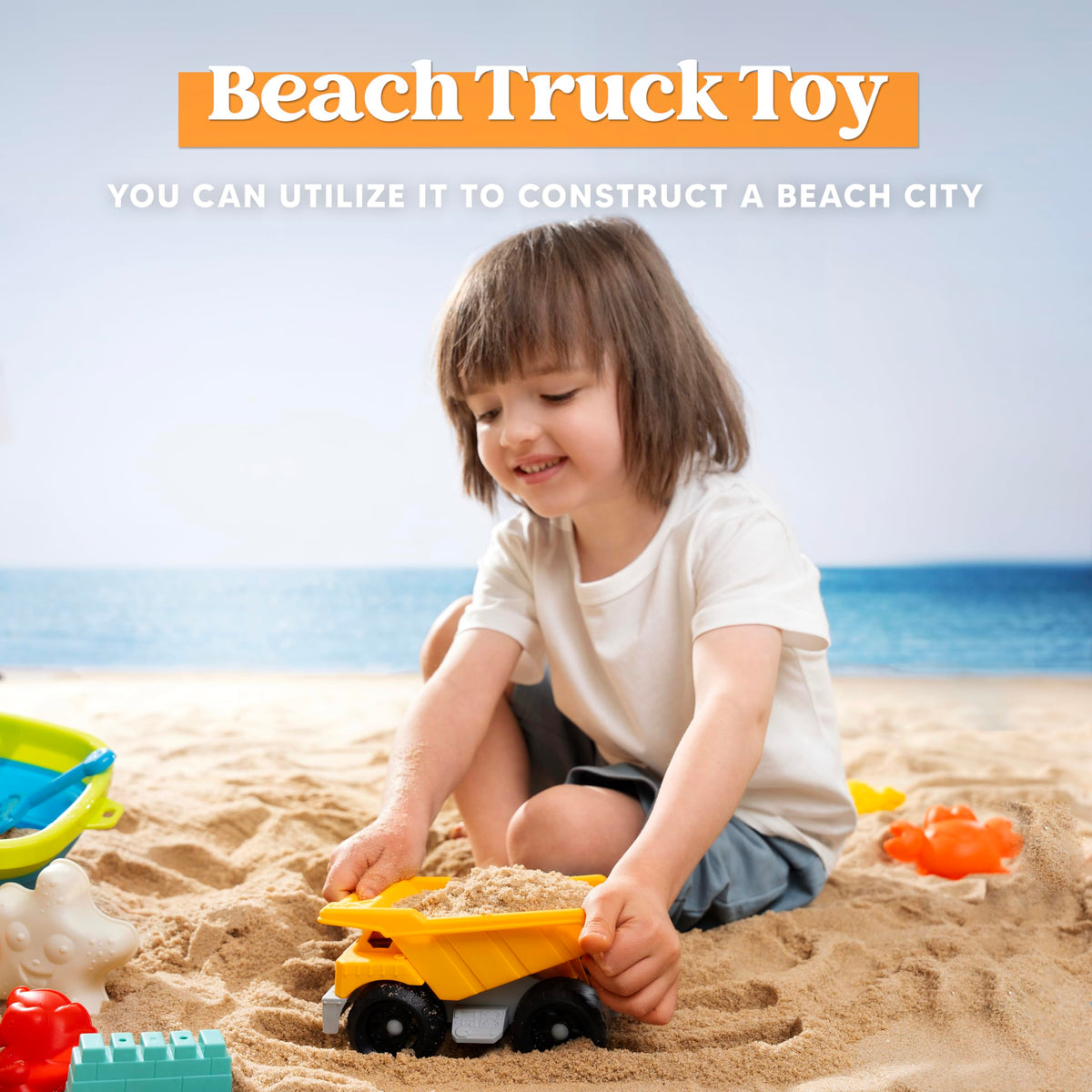 Sloosh 24-piece toddler outdoor sand building playset