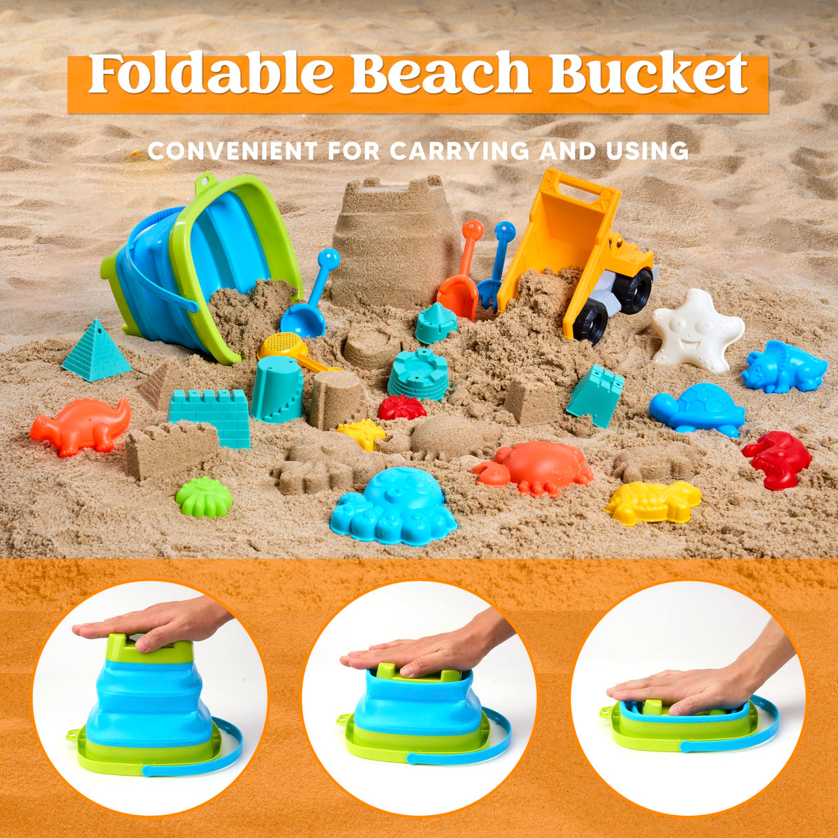 Sloosh construction dump truck toy for sandboxes