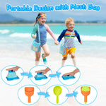 Hugcaty sand castle building kit packed in mesh storage bag