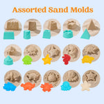 Kids playing with Sloosh beach sand toys in a sandbox