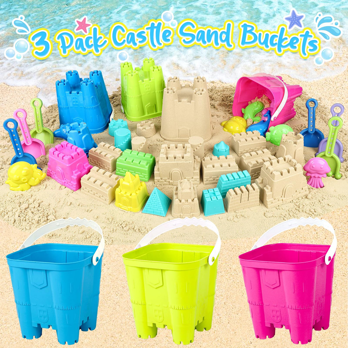 Kubusfly sand molds and digging tools for kids