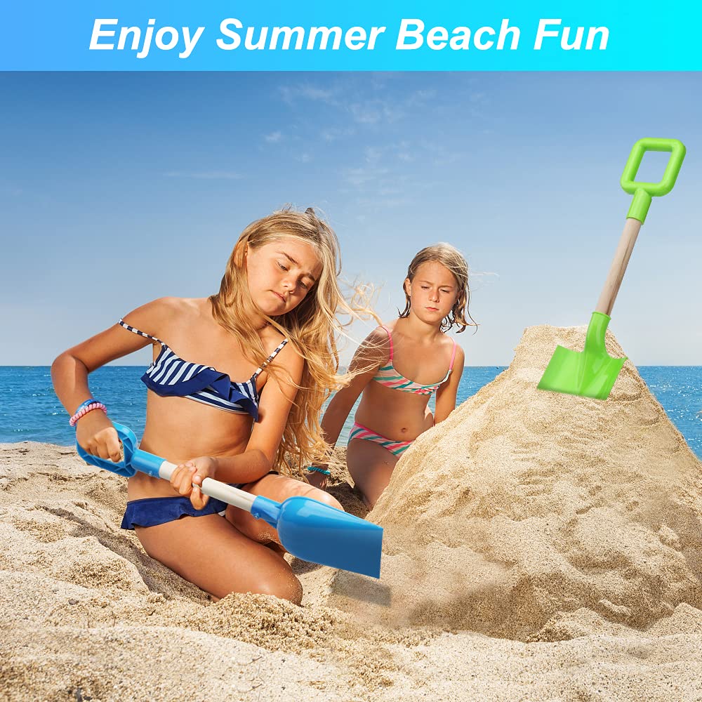 Child playing with Dilabnba beach shovels in a sandbox