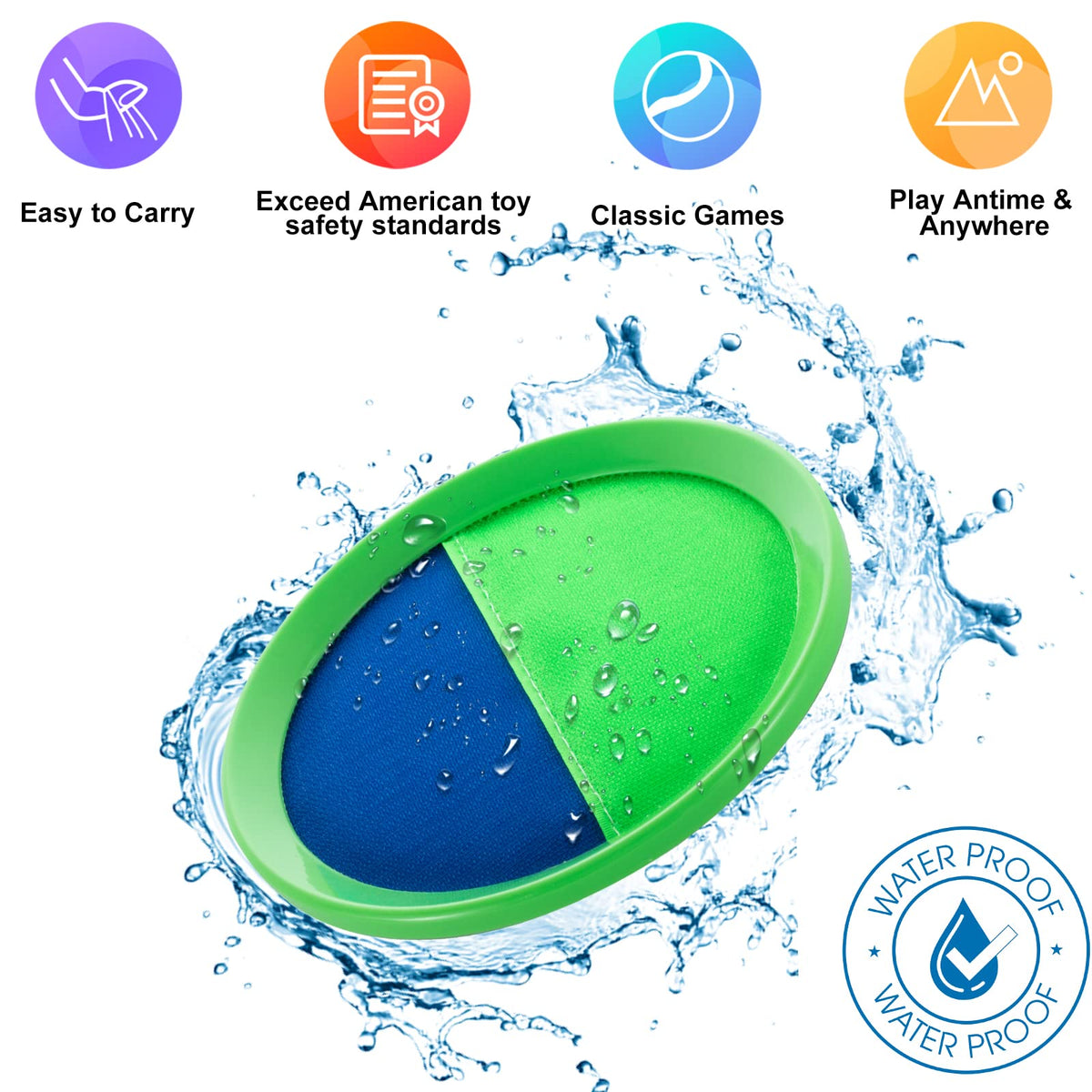 Children playing with Weehoey sticky paddle and ball outdoor game
