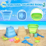 FHOZGECY beach toy set in portable mesh storage bag
