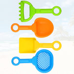 Kids sand sifter and rake set in vibrant colors