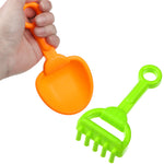 Close up of smooth, rounded edges on Skylety plastic shovel