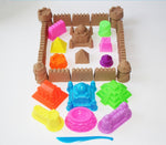 Detailed view of Mukool castle and animal sand molds