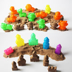 Educational sensory play tools for kinetic sand building