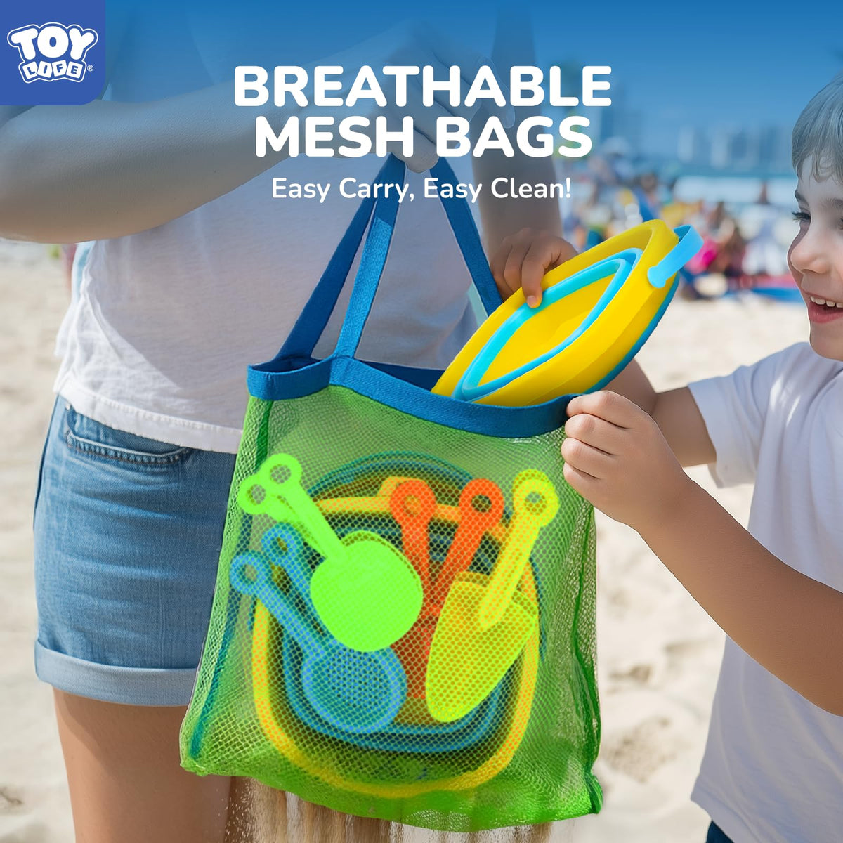 Detailed view of Toy Life durable sand shovels for kids