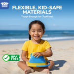 Toy Life beach toys packed flat for luggage storage