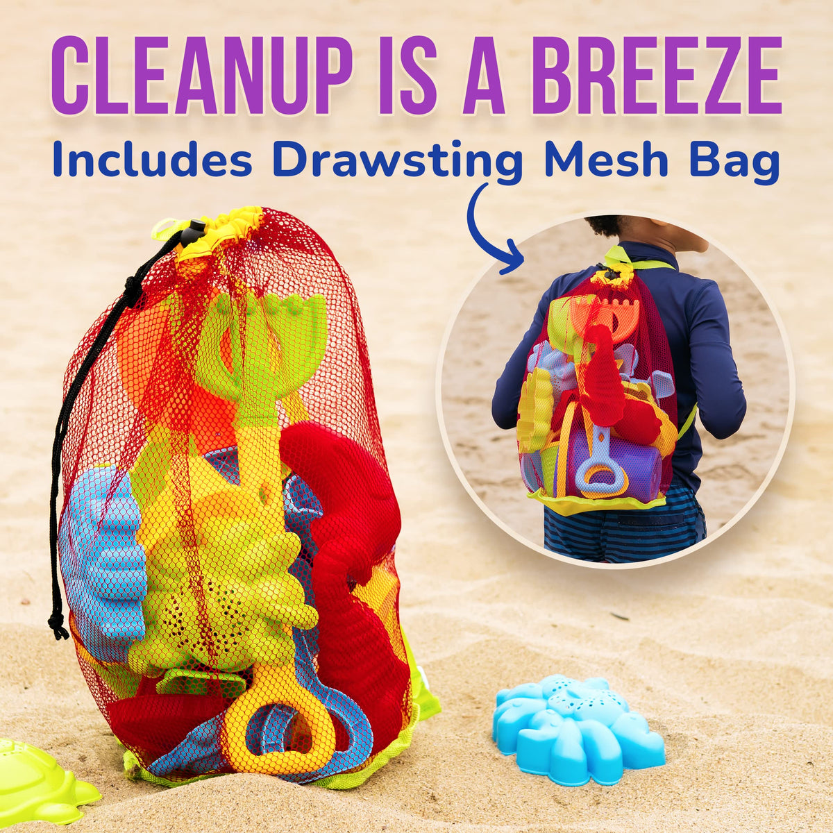 Detailed view of sand animal molds included in the Click N Play set