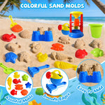 Kids sandbox tools and bucket set in mesh bag