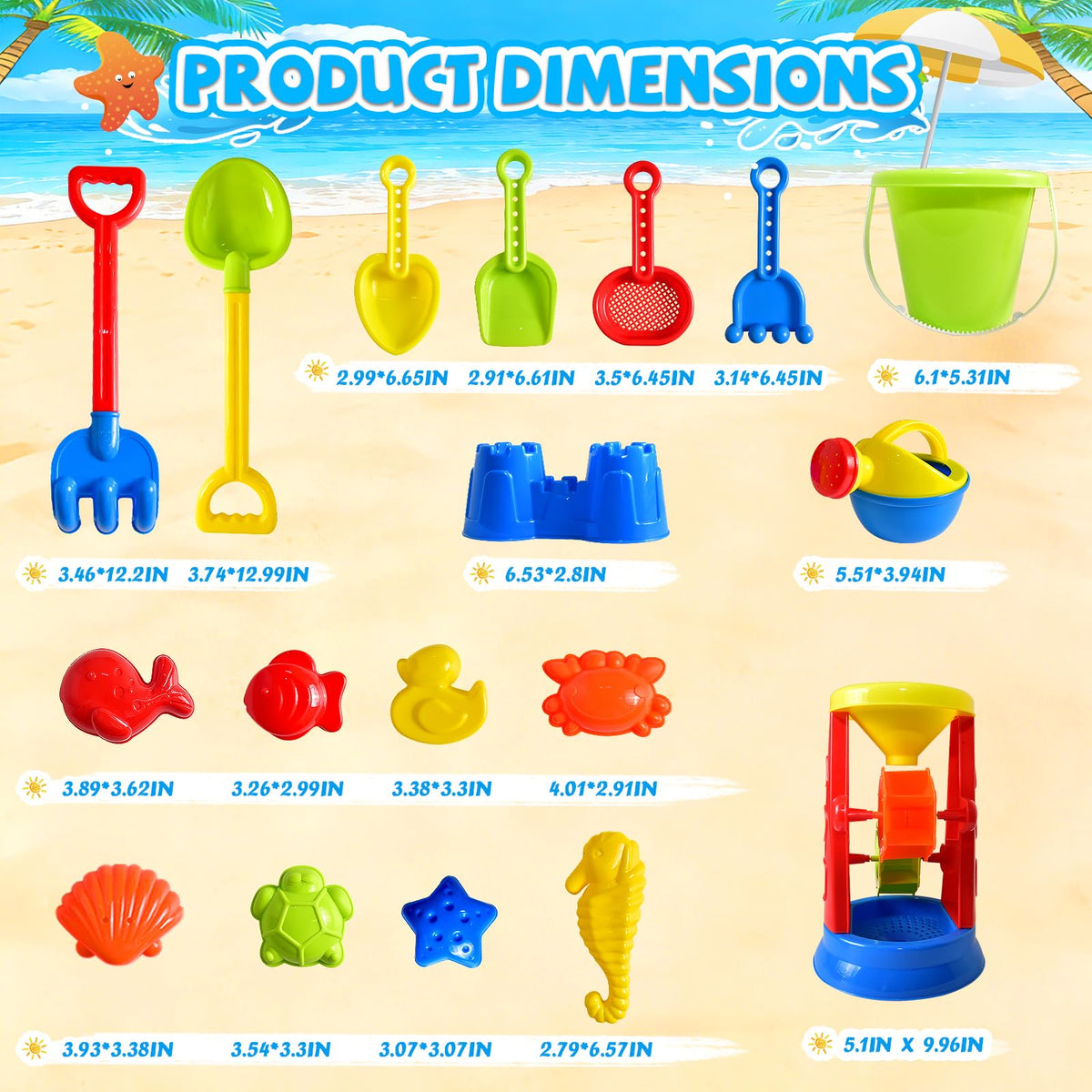 Travel friendly mesh storage bag for beach toys