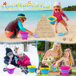 Toddler using Tsdatowr silicone shovel in the sand