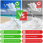 Poilkmni beach sand sifter with extendable stainless steel pole