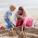 Two piece beach sand scooper set for coastal treasure hunting