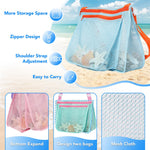 Detail view of the mesh bag shoulder strap adjustment