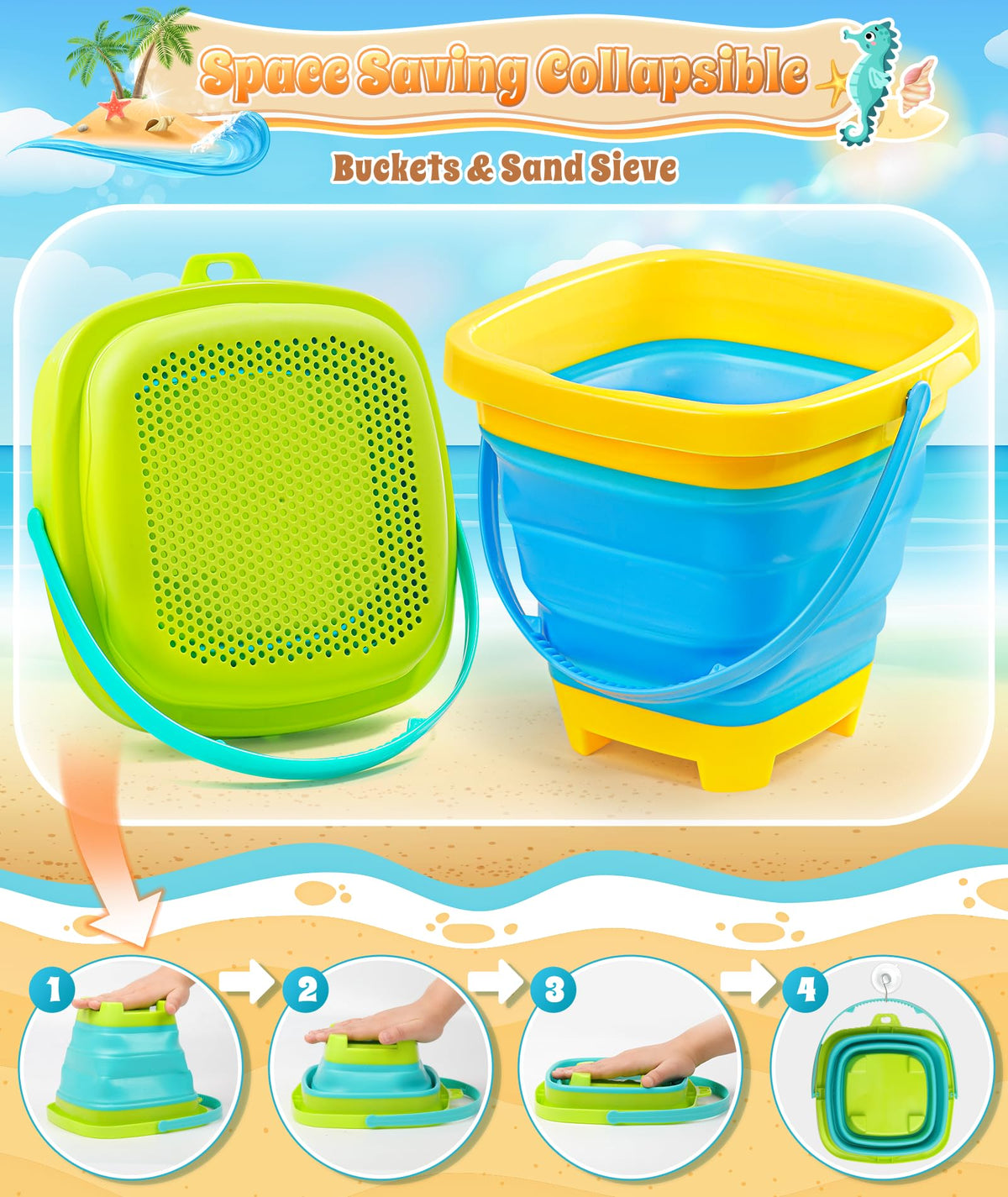 Close up of Duducofu collapsible bucket mechanism