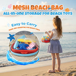 Toddler beach toy set including shovel rake and sand molds