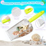 Fhozgecy collapsible sand buckets folded and expanded view