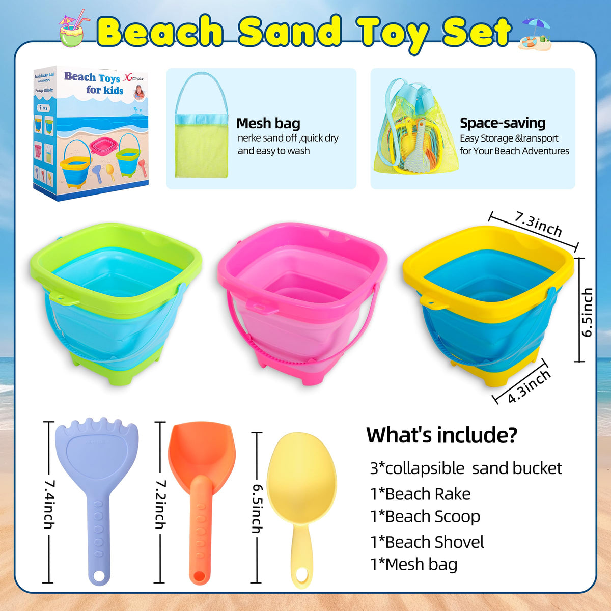 Xgunion silicone foldable buckets showing flat collapsed state