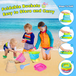 Children playing with Xgunion sand shovels and buckets