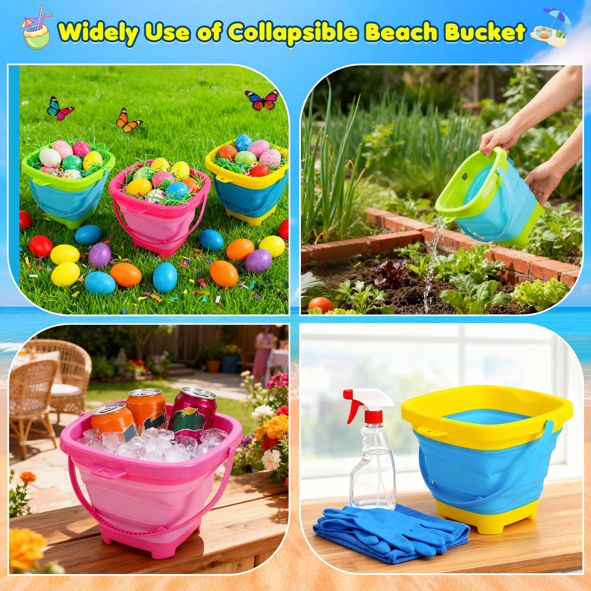 Full Xgunion beach toy set with mesh carrying bag