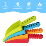 Vibrant colored 8 inch sand shovels for outdoor sandbox play