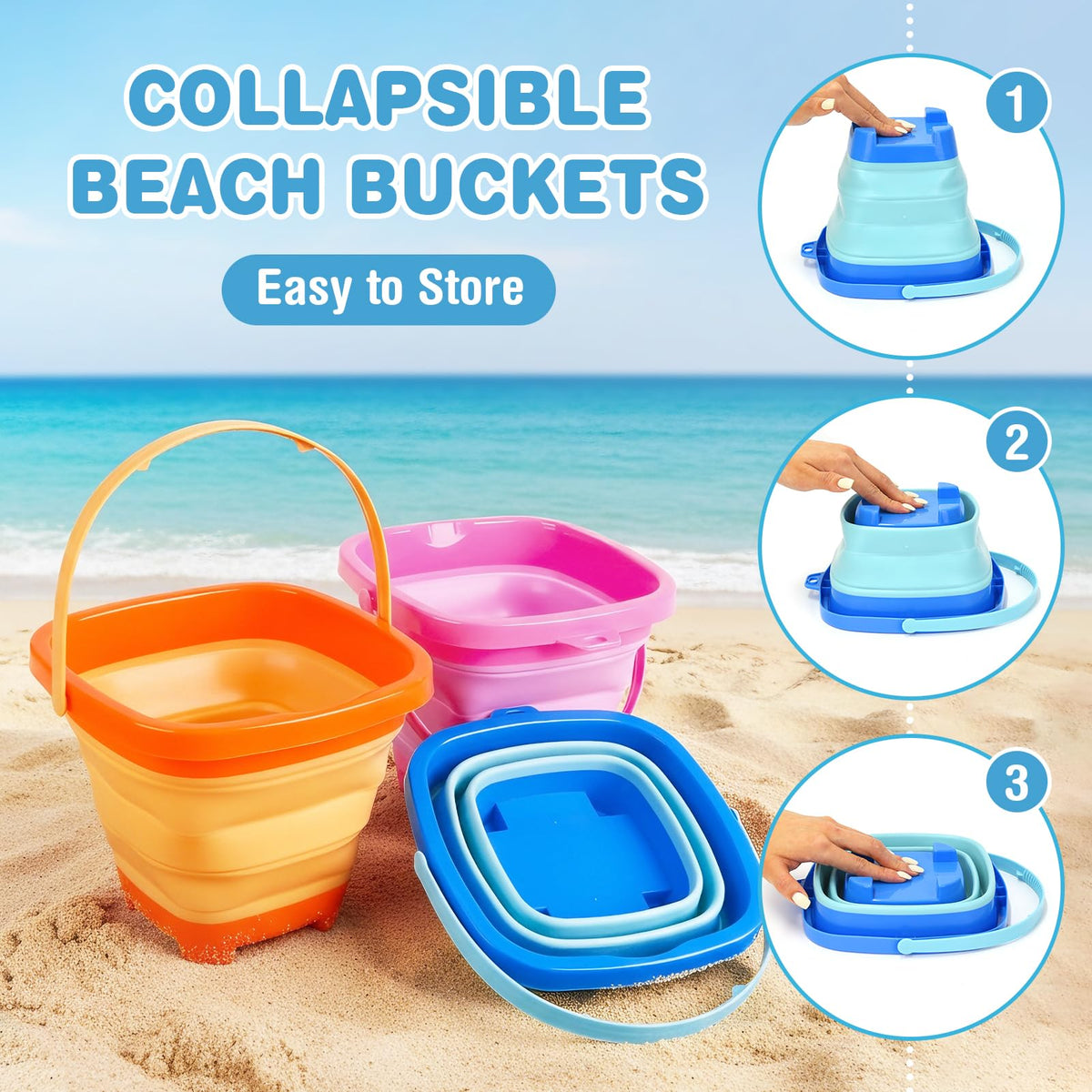 Kids using Dreamon sandcastle molds at the beach