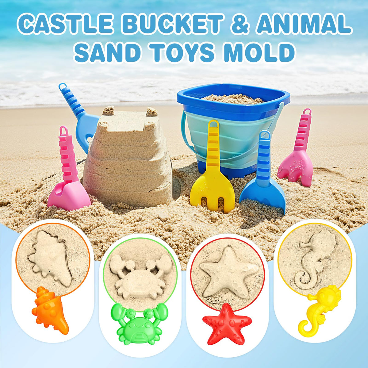 Dreamon beach toys in mesh storage bag