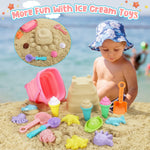 Full 24 piece set of Rezucrey beach toys with mesh carrying bag