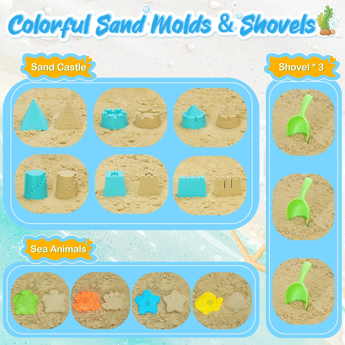 Racpnel beach toys travel storage demonstration