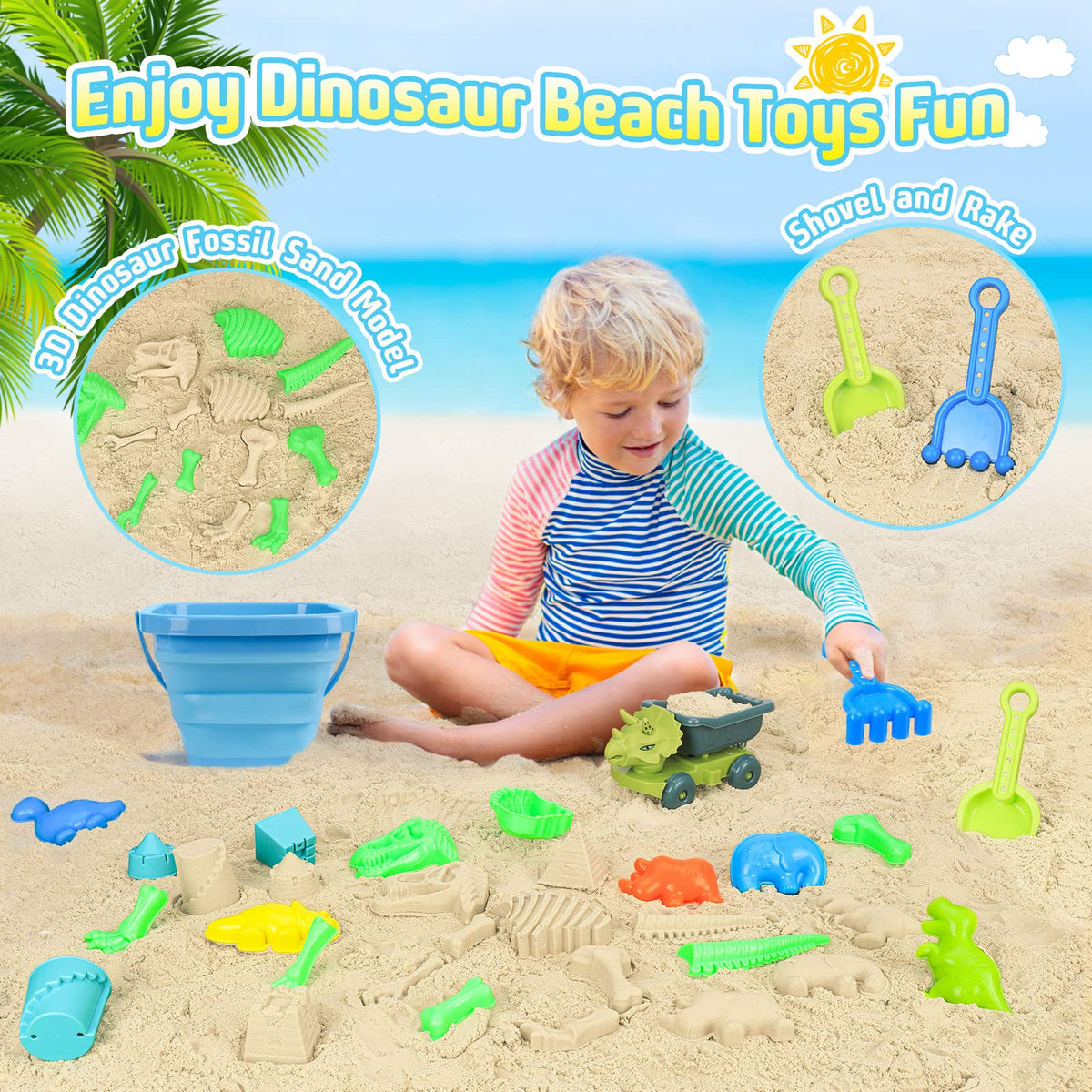 Mesh storage bag for beach sand toys