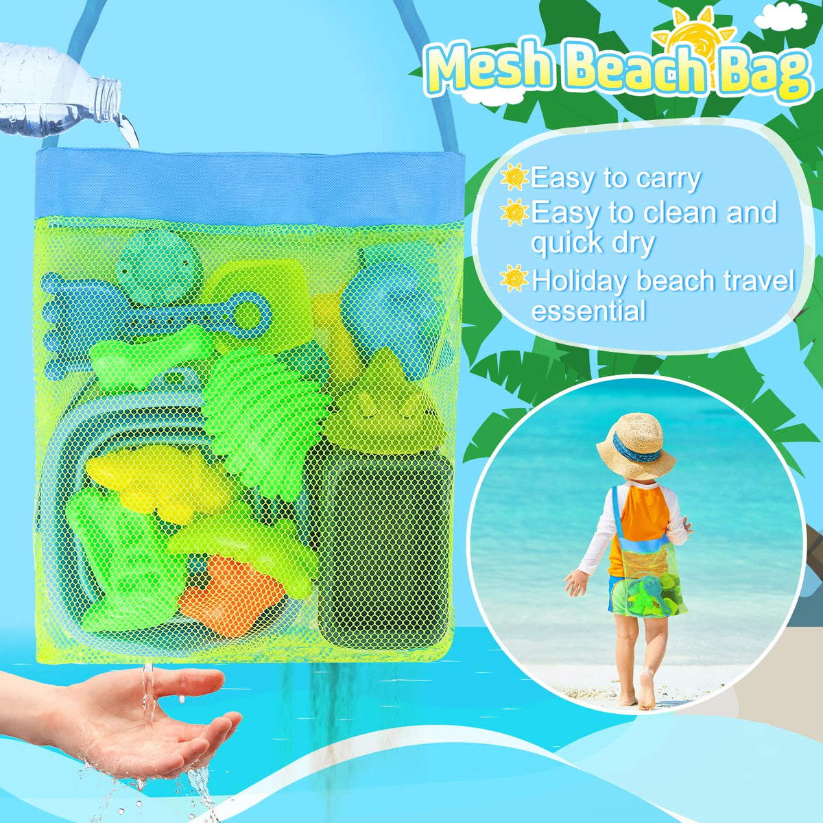 Complete 22 piece beach sandbox toy set for children