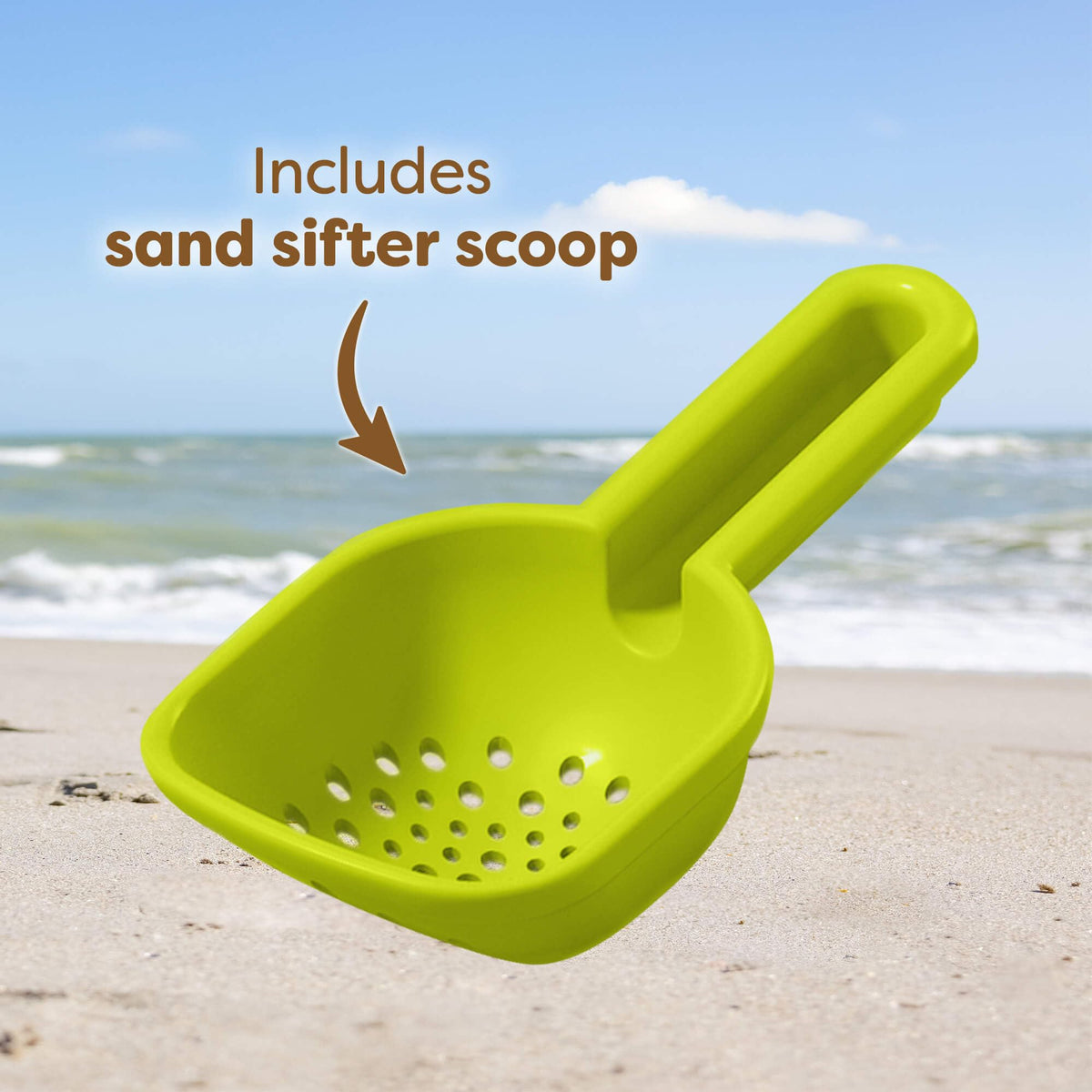 Sand castle created with HABA Spilling Funnel flow tool