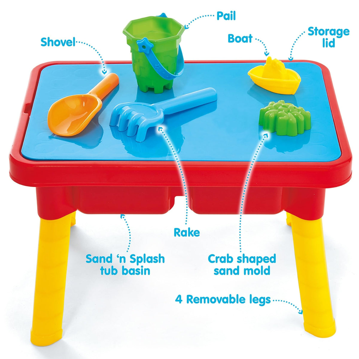Kidoozie sensory table showing dual sand and water wells