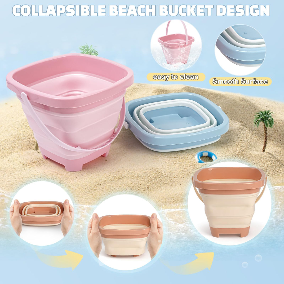 Detailed view of marine-themed sand molds in the Dreamon set