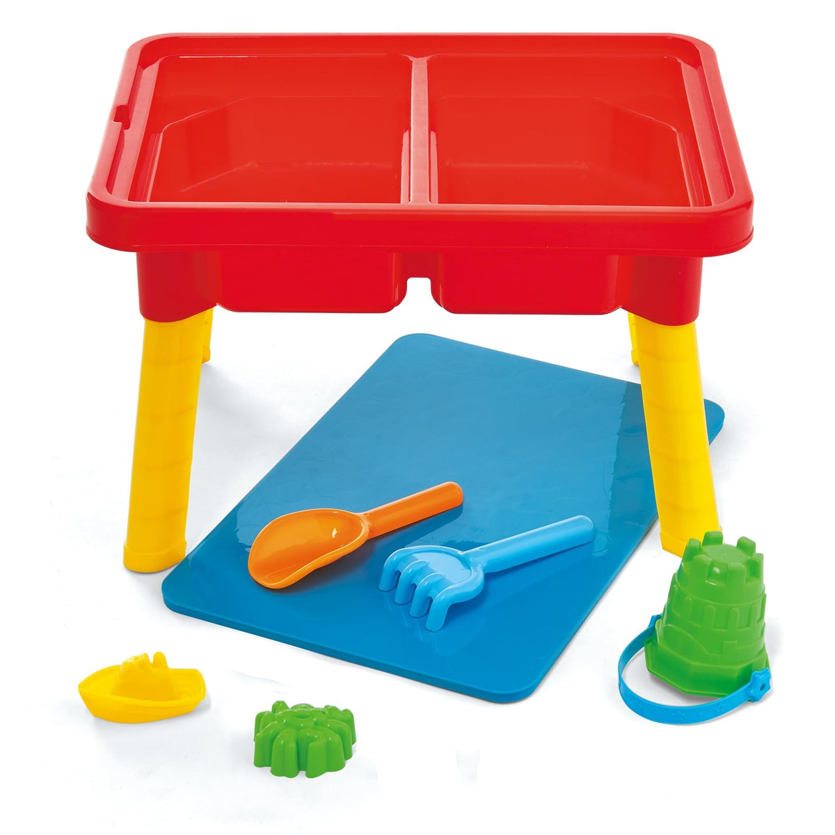 Child building blocks on the Kidoozie table lid