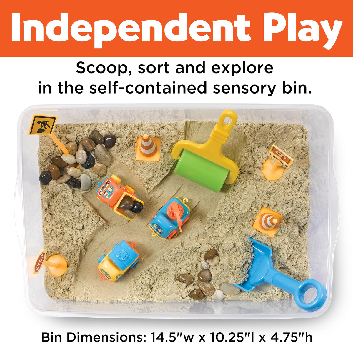 Creativity for Kids sensory bin storage container with lid play surface
