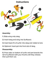 Educational packaging of Surfer Dudes Classics toy