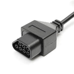 Close up of 7-pin connector on Astoney NES extension cable